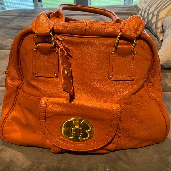 Emma Fox Golden Orange Leather Bag - Picture 6 of 8